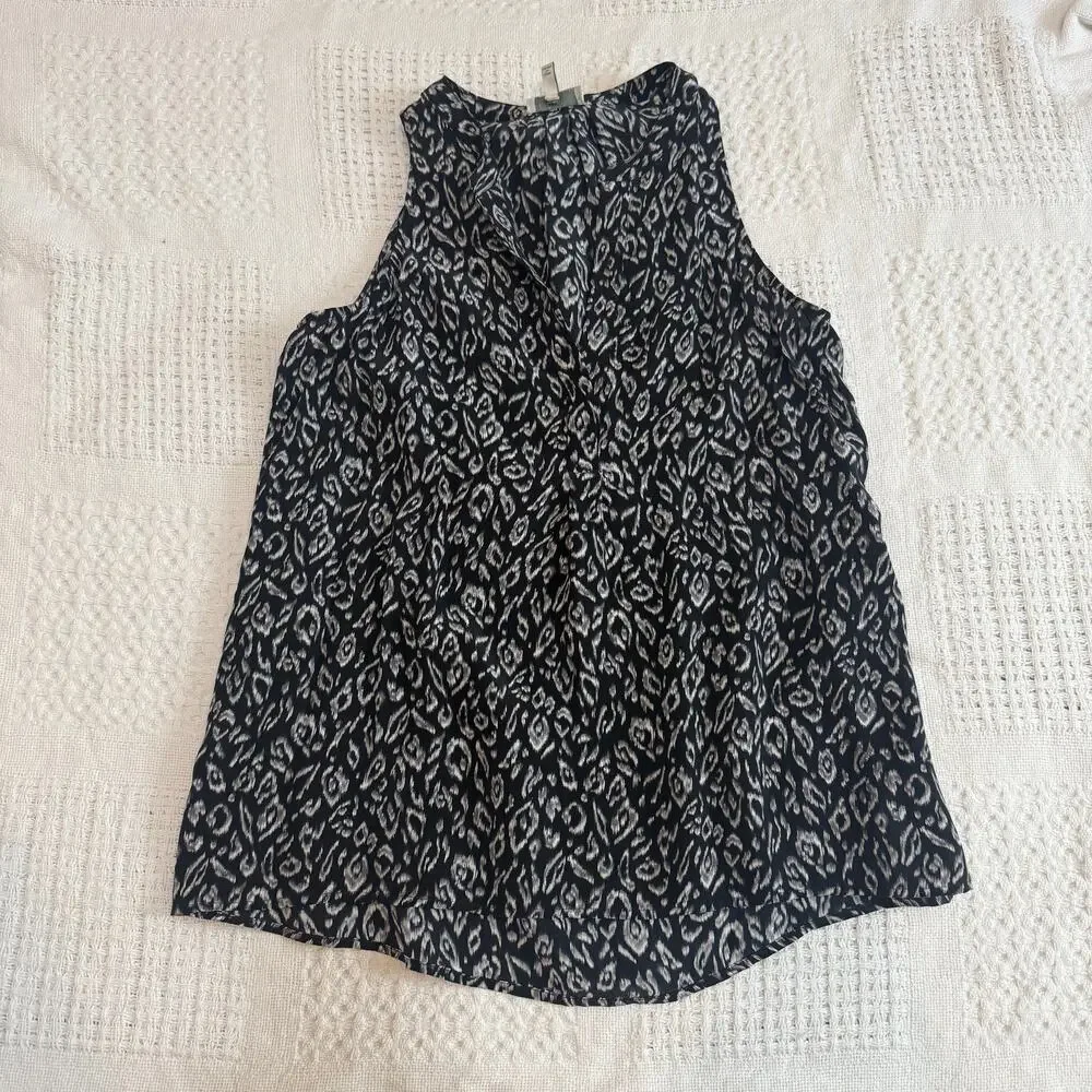 Joie XXS sleeveless notched silk blouse top shell TS 2478